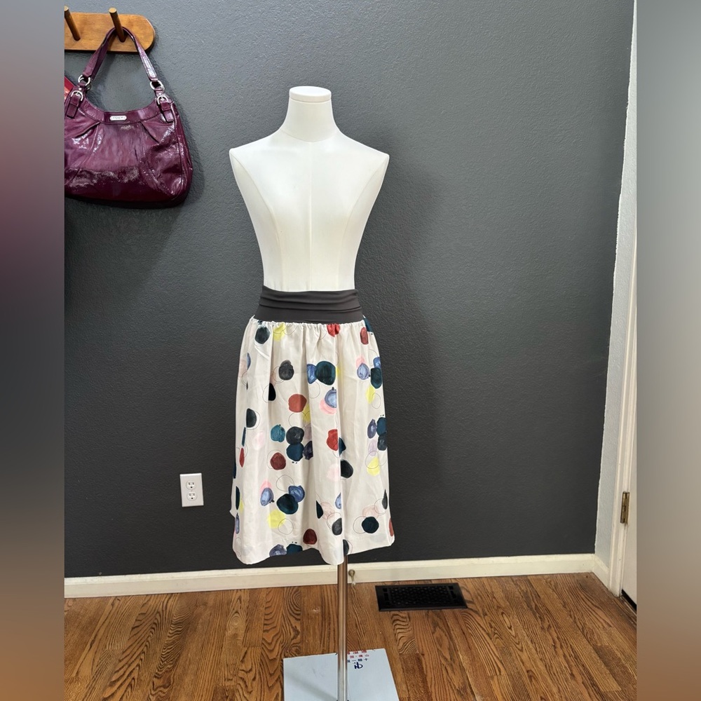 🦋2/$150🦋THEORY 100% Silk skirt NWT print strapless Mini Dress/Skirt w bandueax - Picture 3 of 11